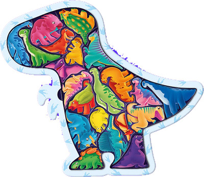 Развивающая игра Puzzle Time Пазл. Веселые динозаврики / 10757223 (21эл)