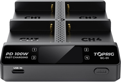 Зарядное устройство для аккумулятора для камеры Accsoon Toprig BC01 4-Bay NP-F / 32848