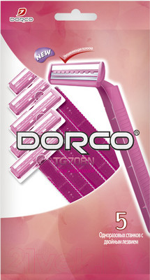 Набор бритвенных станков Dorco Одноразовый 2 лезвия (5шт)