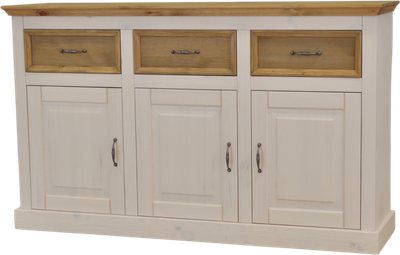 Тумба Dipriz Landhouse 3 дв+3 ящ / Д.20080.1 (сосна/белый воск 1620/бейц Отто)