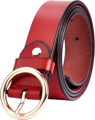 Ремень женский Ezcase Koloss Luna / K6.9 (красный/золотой)