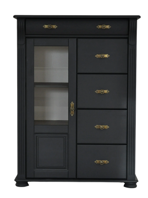 Комод Dipriz Susanna 1дв + 5ящ Н1250х910х416 / Д.20047.2 (сосна/серый RAL7016)