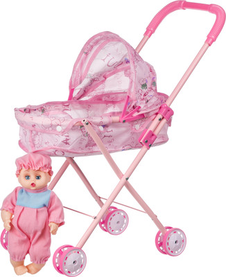 Кукла с аксессуарами Labalu Eva с прогулочной коляской (розовый)