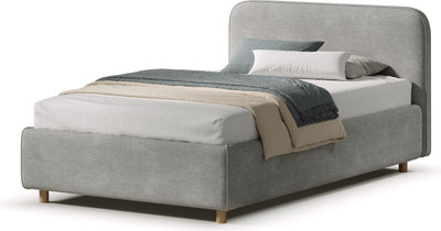 Двуспальная кровать Sonit Mia 160x200 с ПМ шенилл Eclipse (07 светло-серый)