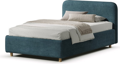 Двуспальная кровать Sonit Mia 160x200 с ПМ шенилл Eclipse (15 синий)