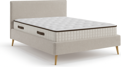 Двуспальная кровать Sonit Narsis 160x200 шенилл Eclipse (01 светло-бежевый)