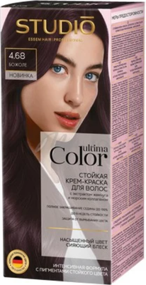Крем-краска для волос Studio Professional Ultima Color тон 4.68 божоле