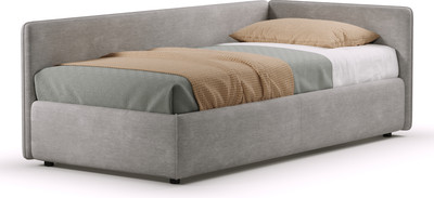 Кровать-тахта Sonit Nicole правый 90x200 шенилл Eclipse (07 светло-серый)