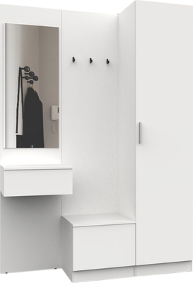 Секция в прихожую Интермебель Марсель-105 / МР 01-105 (белый премиум)