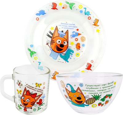 Набор столовой посуды ND Play Три кота. Интересные факты / 310954