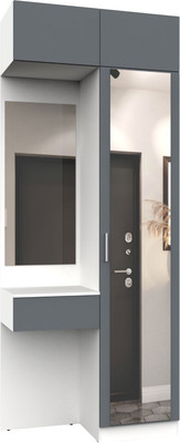 Секция в прихожую Интермебель Марсель-204 / МР 01-204 (графит серый)