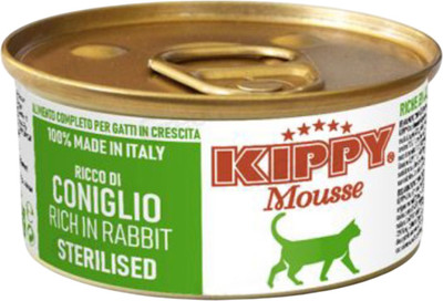 Влажный корм для кошек Kippy Mousse Cat Для стерилизованных С кроликом (85г)