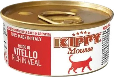 Влажный корм для кошек Kippy Mousse Cat С телятиной (85г)