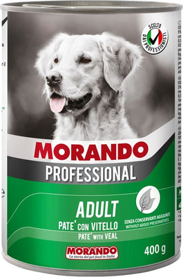 Влажный корм для собак Morando Professional Line Cane Veal паштет с телятиной и овощ. / M09890 (400г)