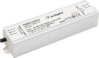 Адаптер для светодиодной ленты Arlight ARPV-12080-B 12V 6.7A 80W / 023189