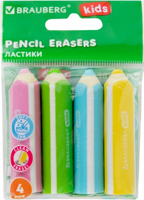 Набор ластиков Brauberg Kids / 271996 (4шт)