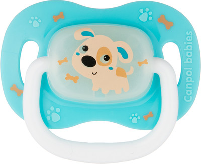 Пустышка Canpol Bunny&Company силиконовая симметричная 6-18мес / 23/269 (голубой)