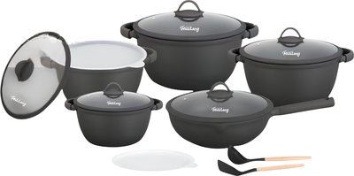 Набор кухонной посуды FeisiLang FL-S022YE (черный)