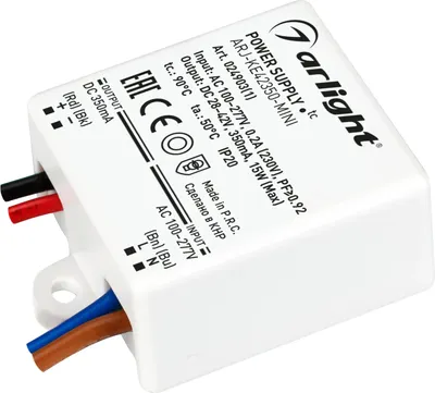 Блок питания для светильника Arlight ARJ-KE42350-MINI 15W 350mA PFC / 024903(1)