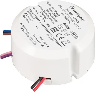 Блок питания для светильника Arlight ARJ-SN-40300-PFC-DALI-R 12W 9-40V 0.3A / 038299(1)