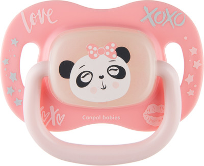 Пустышка Canpol Exotic Animals силиконовая симметричная 18мес / 34/922 (панда)
