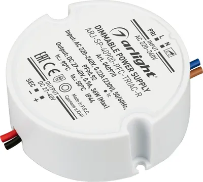 Блок питания для светильника Arlight ARJ-SP-40900-PFC-TRIAC-R 36W 27-40V 900mA / 040970