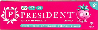 Зубная паста PresiDent Жвачка 6+ (70г)
