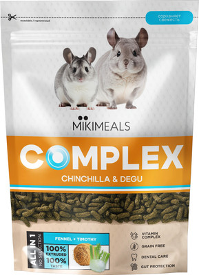 Корм для грызунов Mikimeals Complex Для шиншилл и дегу (500г)