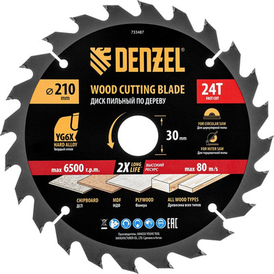 Пильный диск Denzel 733487