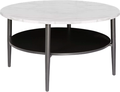 Журнальный столик Signal Ella A 80x45 (эффект белого мрамора/черный)