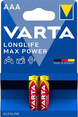 Комплект батареек Varta Longlife Max Power AAА LR03 Alkaline / 4703101412 (2шт)