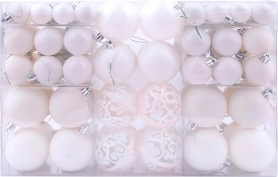 Набор шаров новогодних Winter Fun C0003853A (100шт, белый)