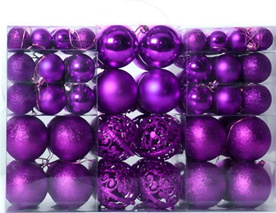Набор шаров новогодних Winter Fun C0003853H (100шт, фиолетовый)
