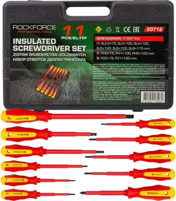 Набор отверток RockForce RF-20712 (65818), (11шт)