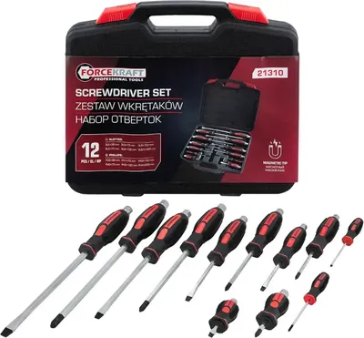 Набор отверток ForceKraft FK-21310 (65804), (12шт)