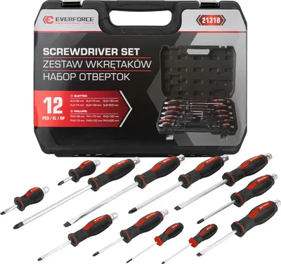 Набор отверток Everforce EF-21310 (65803), (12шт)