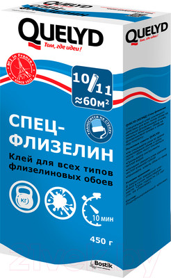Клей для обоев Bostik Quelyd Спец-Флизелин (450г)