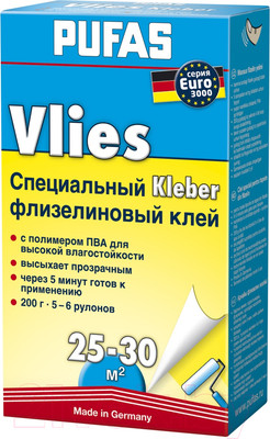 Клей для обоев Pufas Euro 3000 Флизелиновый (200г)