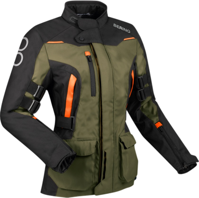 Мотокуртка BERING Lady Zephyr BTV885-T3 (T3, черный/хаки/оранжевый)