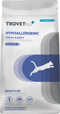 Сухой ветеринарный корм для кошек Trovet Plus Adult Cat Hypoallergenic Fresh Rabbit (1.2кг)