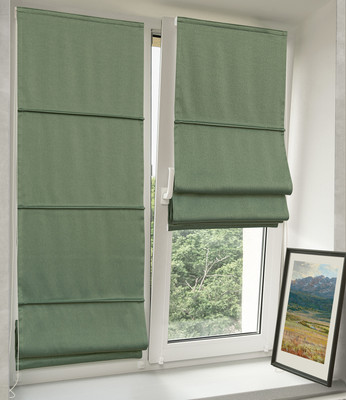 Римская штора Delfa Мини Cunda СШД-01М 553/136 (57x160, зеленый)