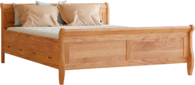 Двуспальная кровать Dipriz Мелания 180x200 / Д.83312.1 (дуб/дуб масло)