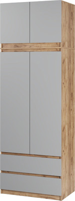 Шкаф Soma ШК-2 80-235 (дуб крафт золотой/серый)