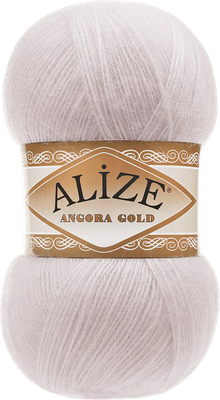 Пряжа для вязания Alize Angora Gold 20% шерсть, 80% акрил / 168 (550м, светло-серый)