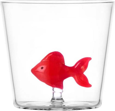 Стакан Ichendorf Milano Animal Farm / 09352226 (красная рыба)