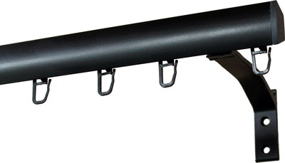 Карниз для штор Divades Калитва 30x15мм 1-рядный / 90111300 (черный, 3.0м)