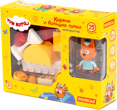 Конструктор Полесье Макси. Три кота. Коржик и большие гонки / 75854 (15эл)