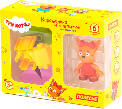 Конструктор Полесье Макси. Три кота. Карамелька и чаепитие / 63714 (6эл)