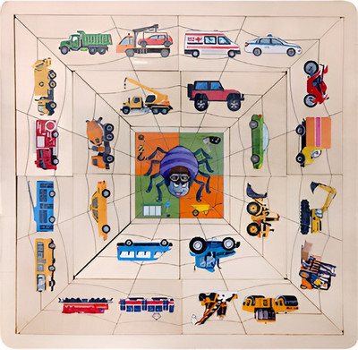 Развивающая игра Десятое королевство Пазл деревянный. Паучок. Техника / 04542