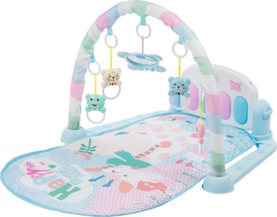 Развивающий коврик Labalu С зеркалом прямоугольный (голубой)